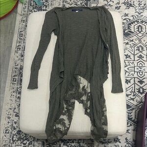 Blue Rain Olive Green Cardigan